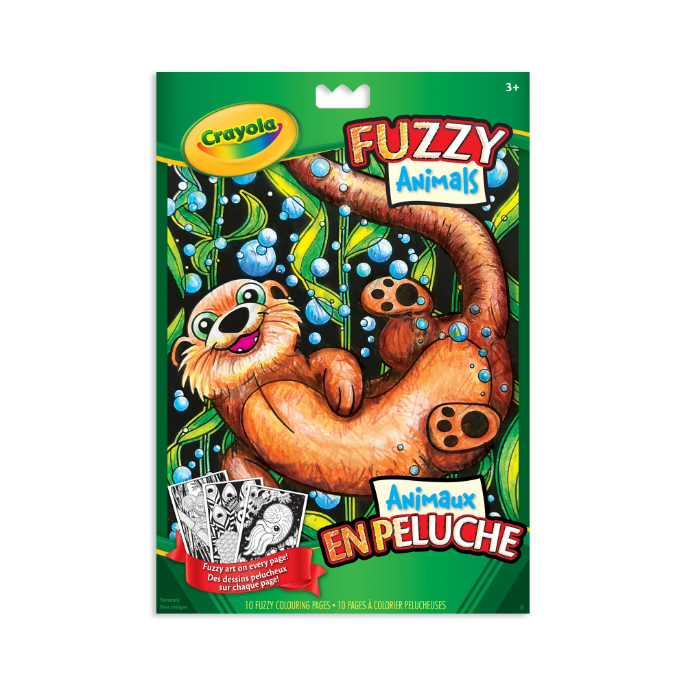 Crayola Fuzzy Animals Colouring Book WHOOLA TOYS